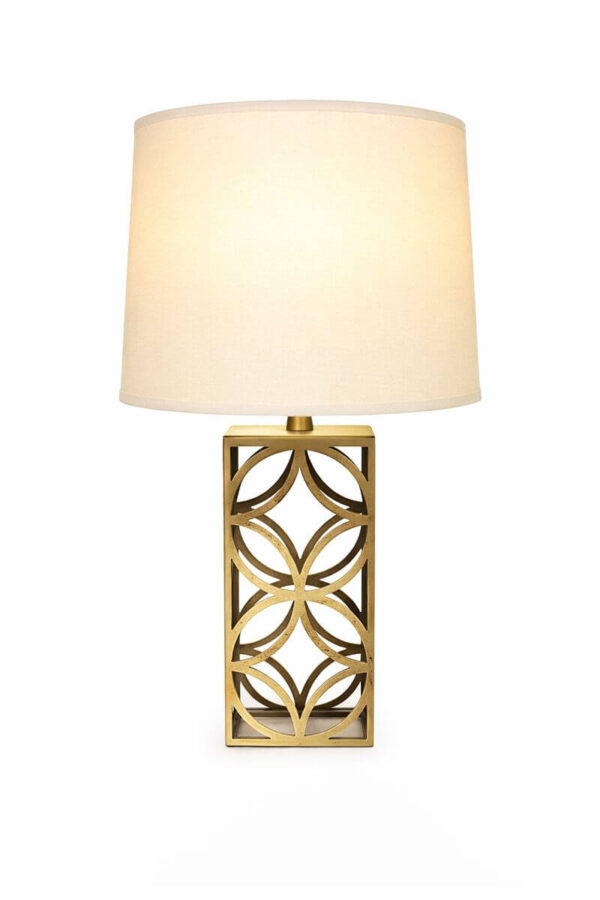 Geometric Brass Table Lamp