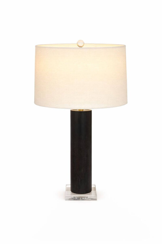 Dark Brown Column Lamp