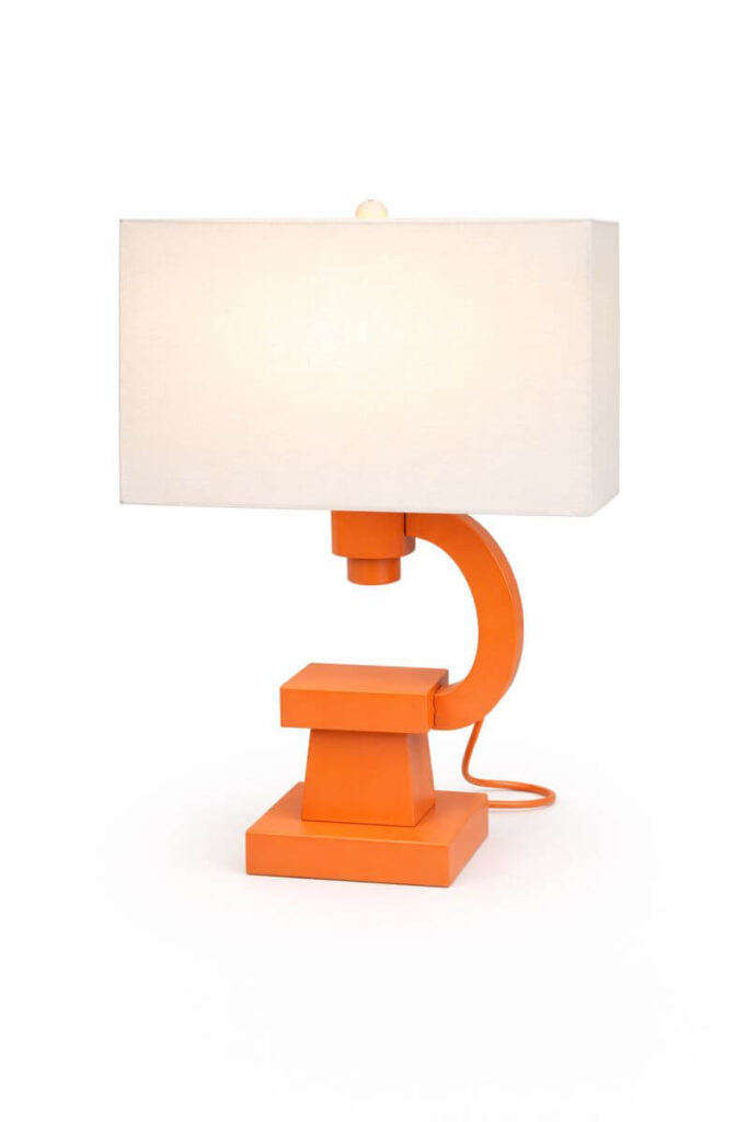 Orange Microscope Accent Lamp