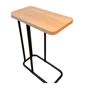 Modern Metal and Wood Side Table