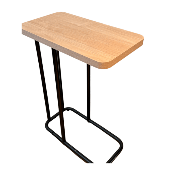 Modern Metal and Wood Side Table