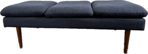 Blue 3-Cushion Bench