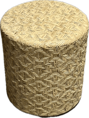 Woven Natural Fiber Round Side Table