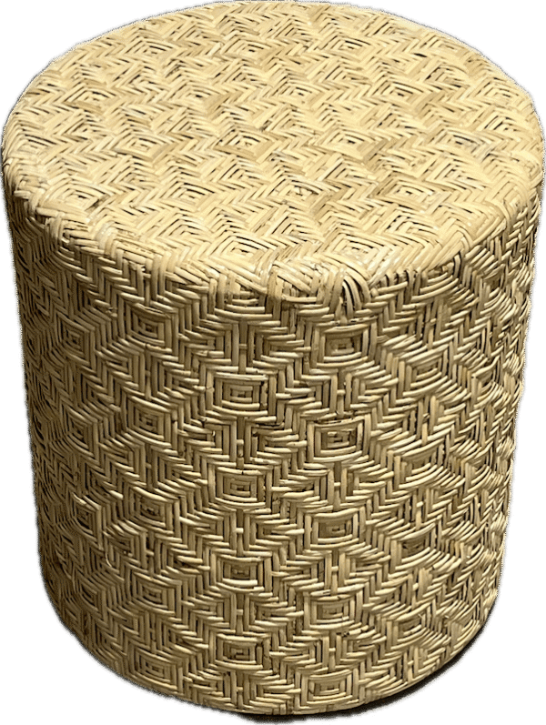 Woven Natural Fiber Round Side Table