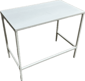 White Wood and Metal Desk