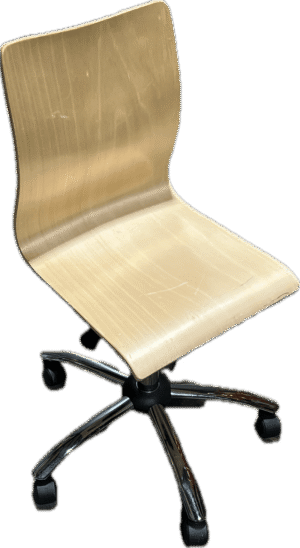 Rolling Light Wood Desk Chair