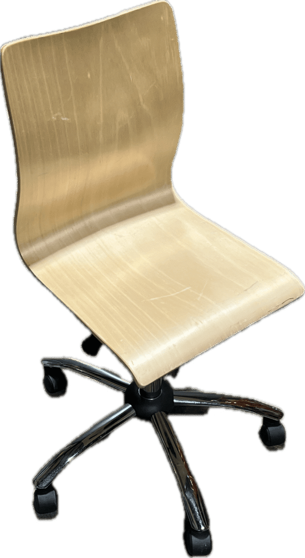 Rolling Light Wood Desk Chair