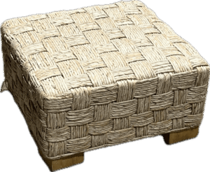Woven Jute Ottoman