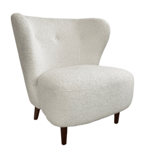 Boucle Mid-Century Petite Accent Chair