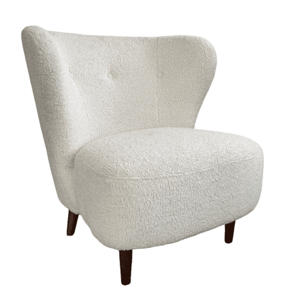 Boucle Mid-Century Petite Accent Chair