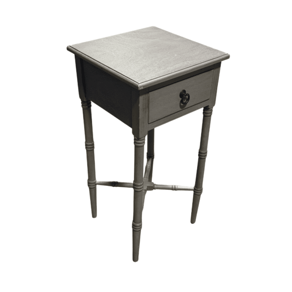 Grey Side Table with Drawer