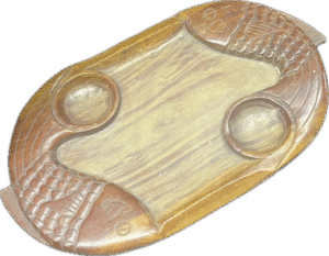 Wood Fish Sushi Tray