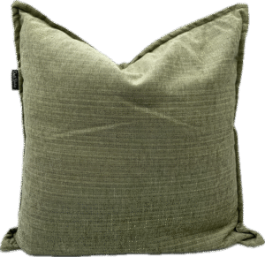 Green Flange Edge Pillow