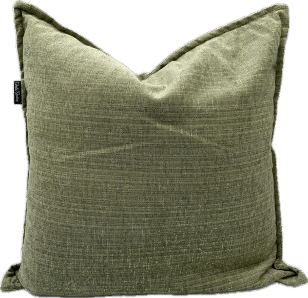 Green Flange Edge Pillow