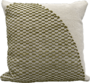 Green Stitch Dots Pillow