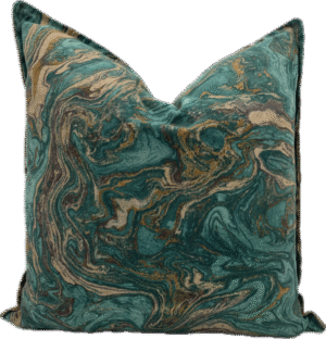 Marbled Teal Pillow