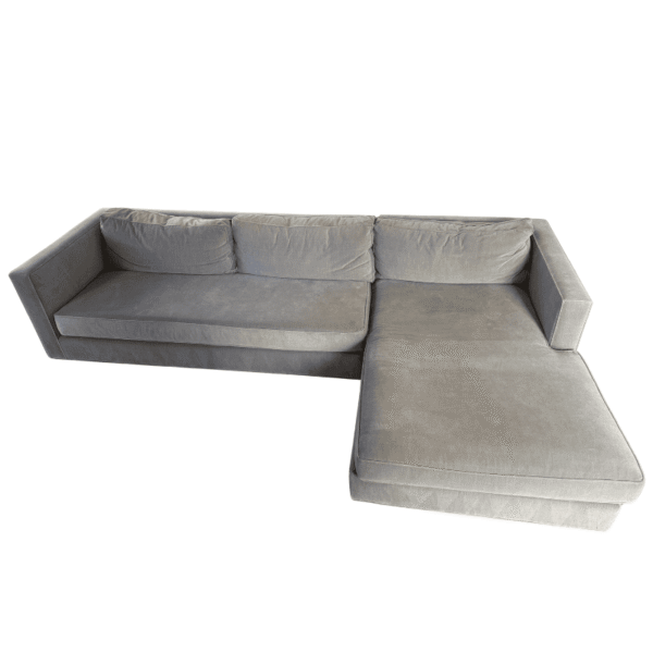 Light Grey Velvet Sectional