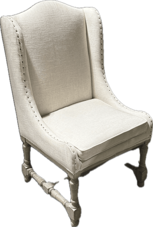 Upholstered Wingback Accent Chair with Nailhead Trim