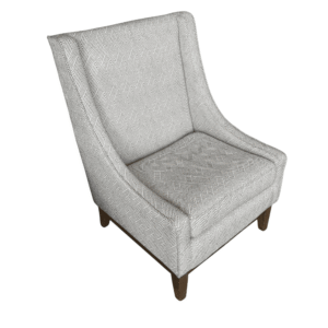 Elegant Sloped Armchair with Geometric Linework