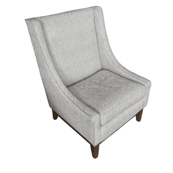 Elegant Sloped Armchair with Geometric Linework