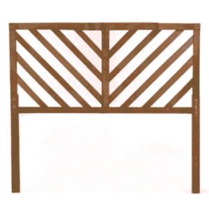 Light Wood Queen Geometric Headboard