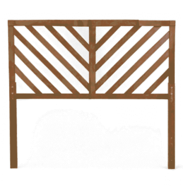 Light Wood Queen Geometric Headboard