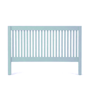 Light Blue Wood Queen Headboard