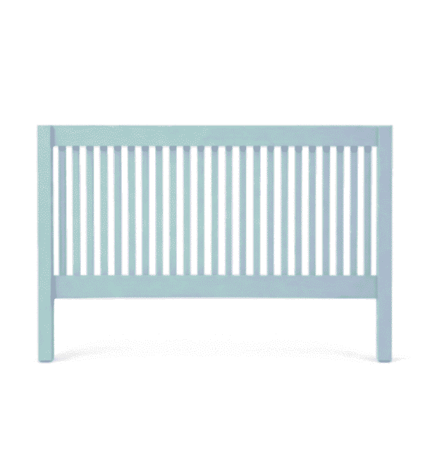 Light Blue Wood Queen Headboard