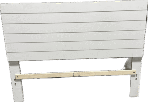 White Wood Slatted Full Headboard