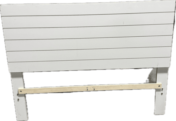 White Wood Slatted Full Headboard