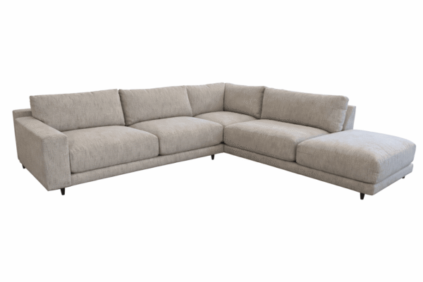 Modern Chunky Weave Left Arm Sectional