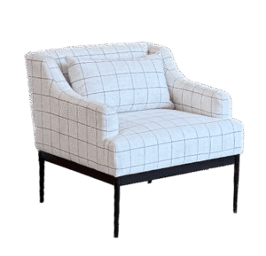 Accent Chair with Grid Pattern