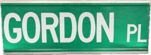 Gordon Place Street Sign