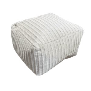 White Square Pouf