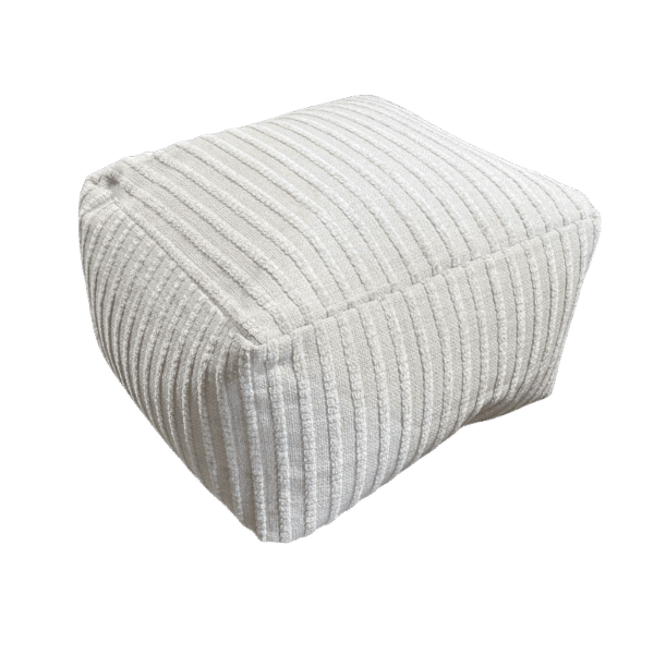 White Square Pouf