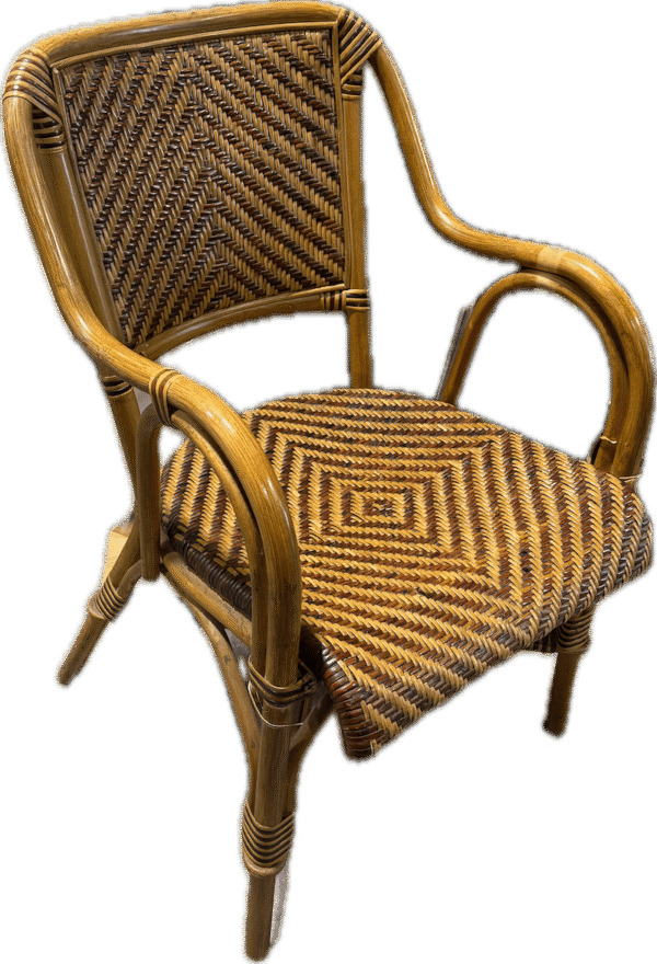 Parisian Style Wicker Arm Chair