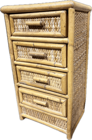 Miniature Rattan Jewelry Dresser