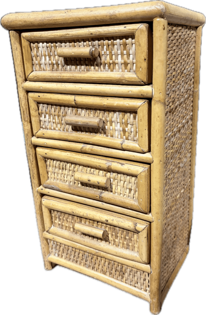 Miniature Rattan Jewelry Dresser