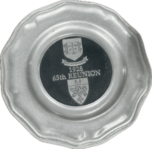 Yale University 1928 Commemorative Pewter Plate