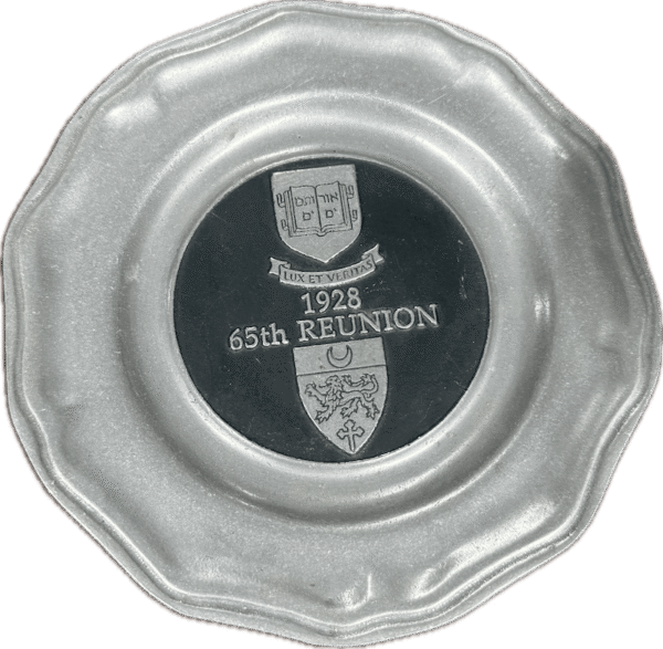 Yale University 1928 Commemorative Pewter Plate