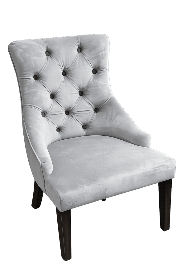 Grey Tufted Velvet Dining Chair