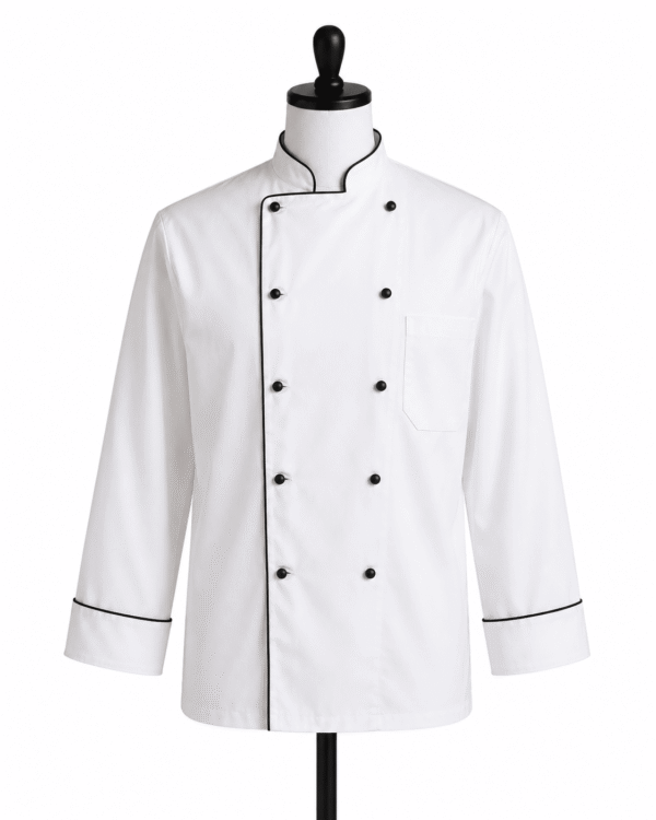 White Double-Breasted Chef Coat