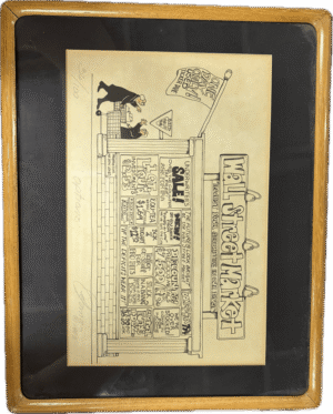 Wall Street Market Framed Illustration