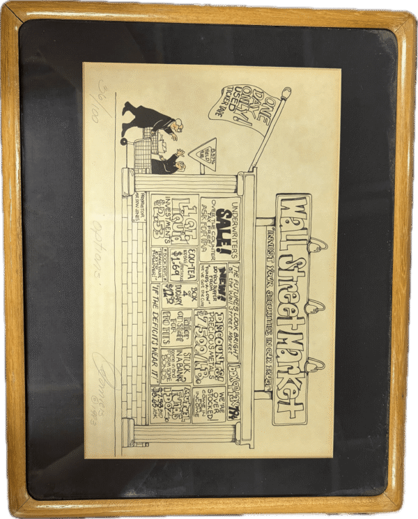 Wall Street Market Framed Illustration
