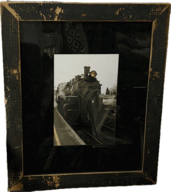 Framed Steam Locomotive Photograph