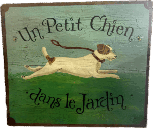 Un Petit Chien dans le Jardin 1996 Painting