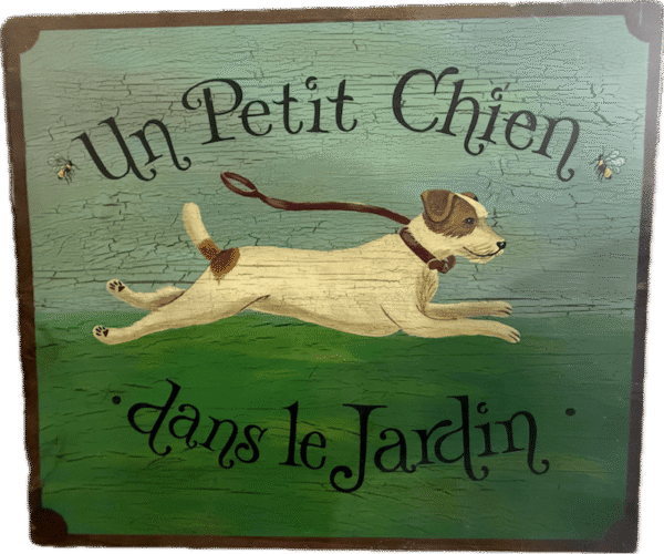 Un Petit Chien dans le Jardin 1996 Painting