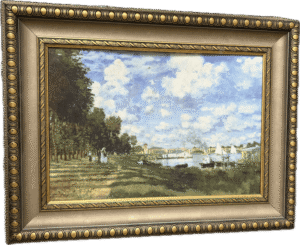 Framed Lakeside Landscape Reproduction