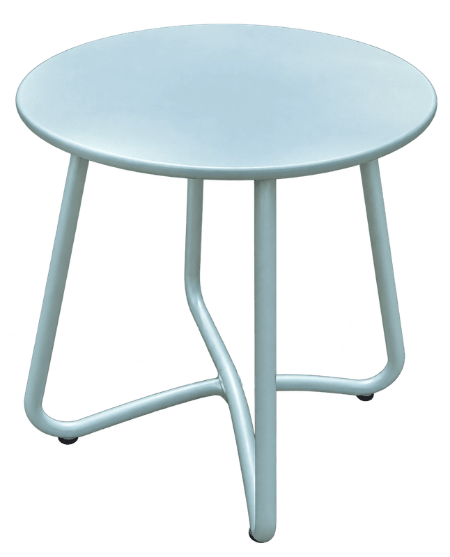 Light Blue Small Metal Side Table