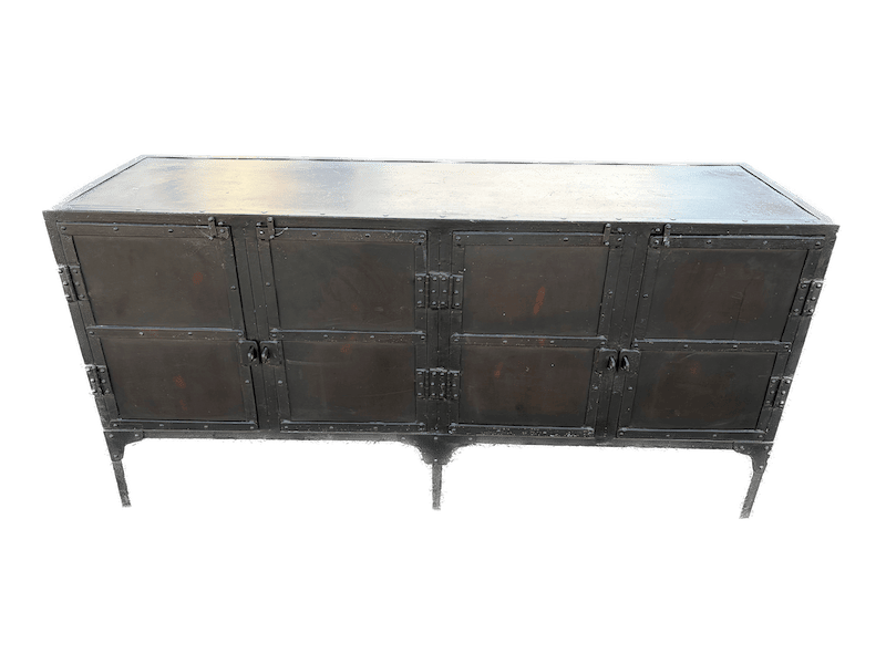 Industrial Dark Metal Media Stand